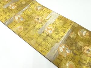 本金　蒔絵胡蝶文織出し　袋帯